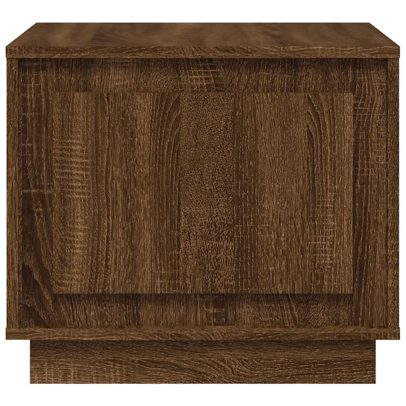 Table basse avec compartiment avec porte design rustique 51 x 50 x 44 cm bois d'ingénierie marron DEC038687