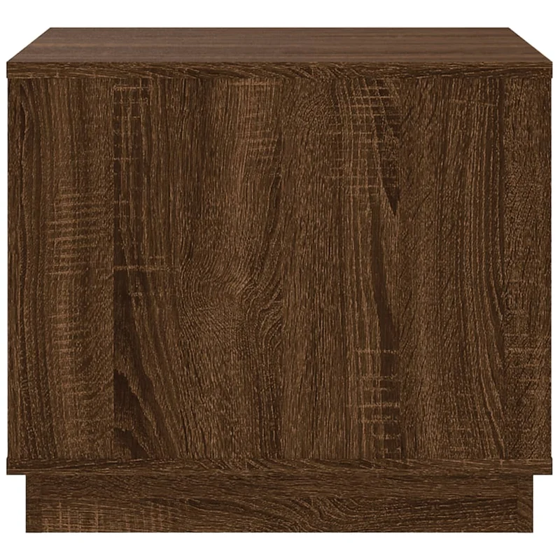 Table basse avec compartiment avec porte design rustique 51 x 50 x 44 cm bois d'ingénierie marron DEC038687