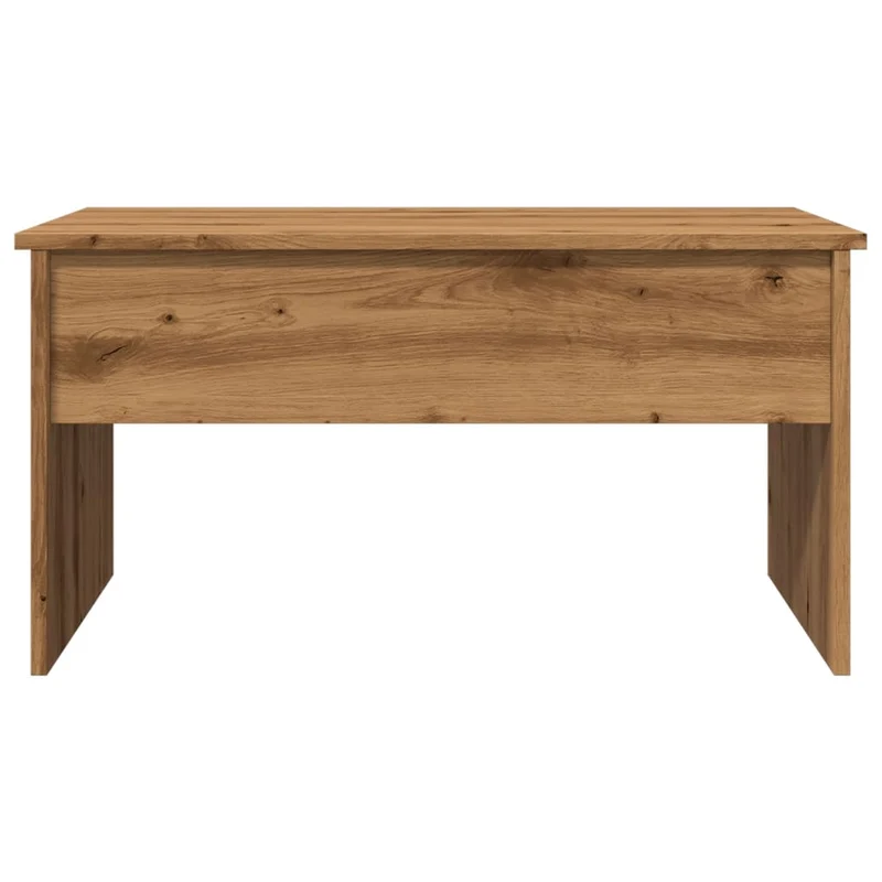 Table basse plateau relevable design rustique 80 x 50,5 x 41,5 cm bois d'ingénierie marron DEC038295