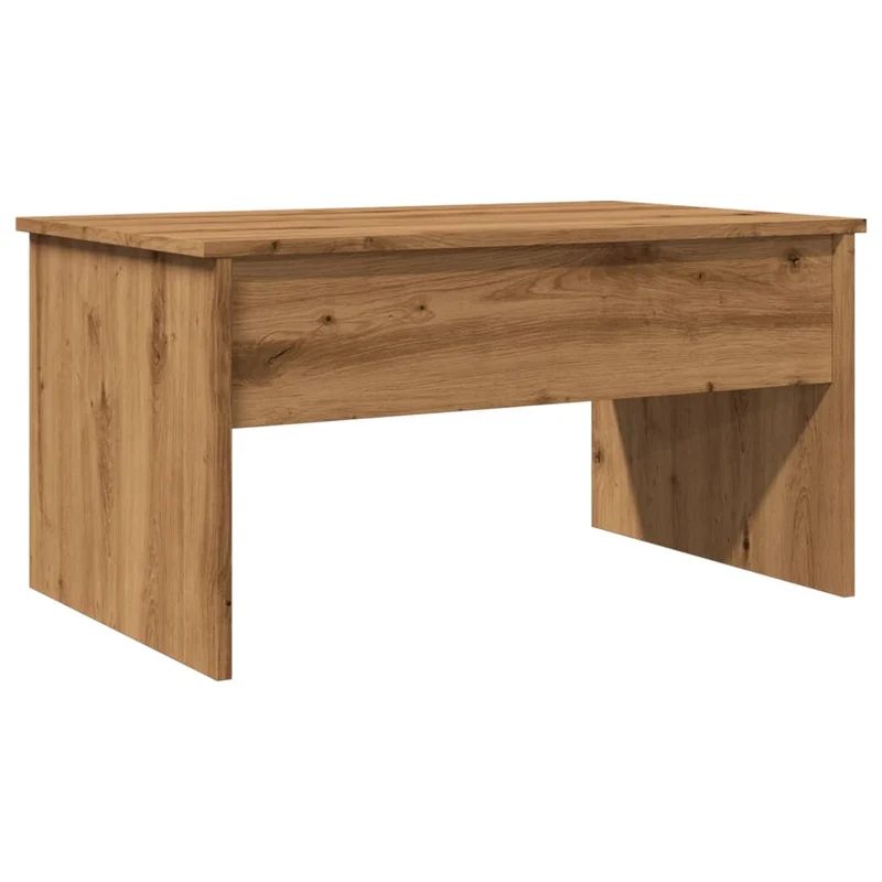 Table basse plateau relevable design rustique 80 x 50,5 x 41,5 cm bois d'ingénierie marron DEC038295