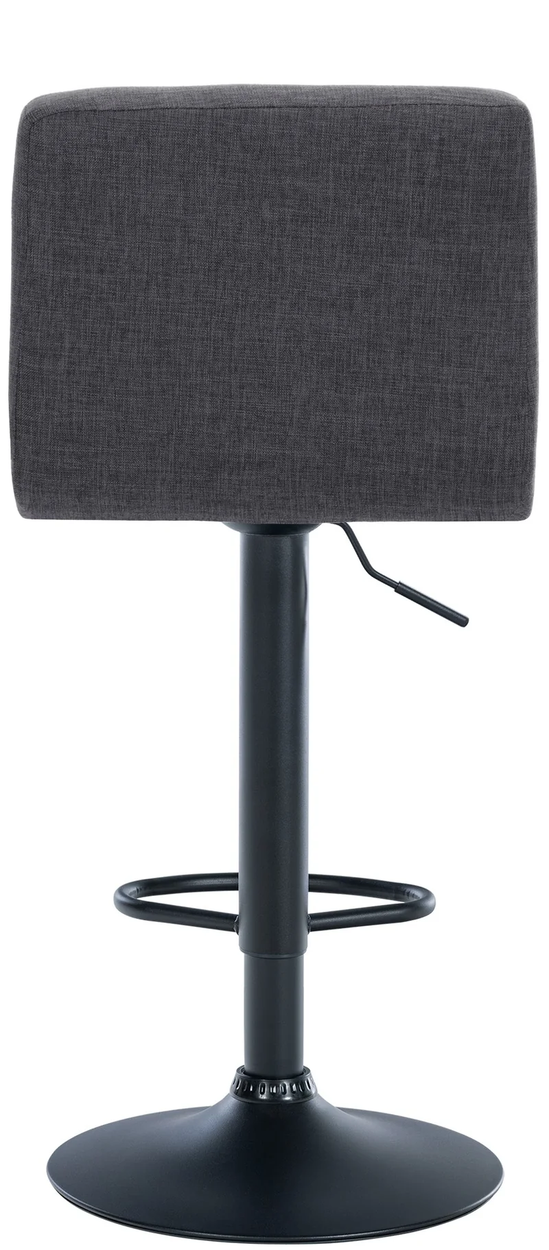 Lot de 2 tabourets de bar style contemporain en tissu matelassé gris clair cadre métal noir 10_0006722