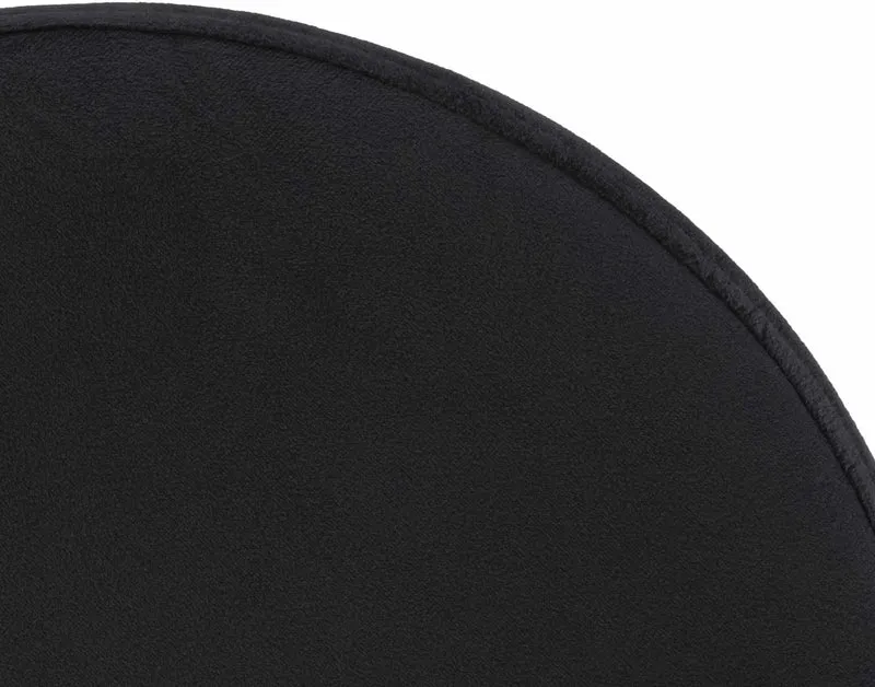 Lot de 2 tabourets de bar avec assise en tissu velours noir et cadre métal blanc TDB10703