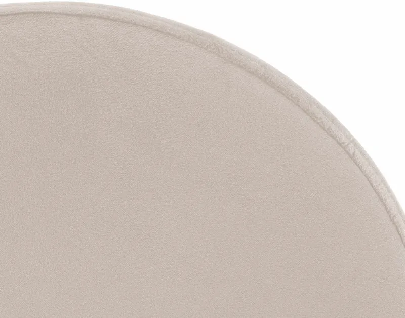Lot de 2 tabourets de bar avec assise en tissu velours crème et cadre métal blanc TDB10698