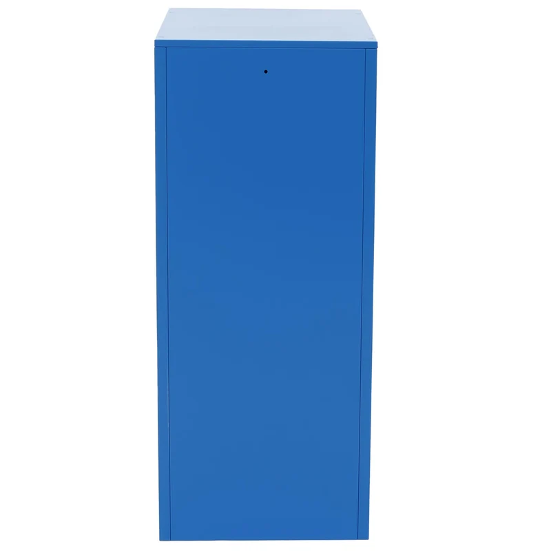 Vestiaire métallique 3 portes serrure avec clés porte-étiquettes et aérations 90x38x45 cm en acier laminé à froid bleu 04_0008940