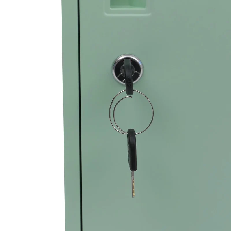 Armoire vestiaire métallique avec tringle et étagère amovible 90x38x45 cm acier couleur menthe 04_0008960
