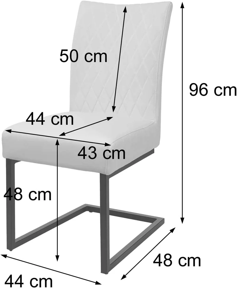 Ensemble de 2 chaises de salle à manger chaise visiteur en acier design moderne velours thermolaqué vert CDS04489