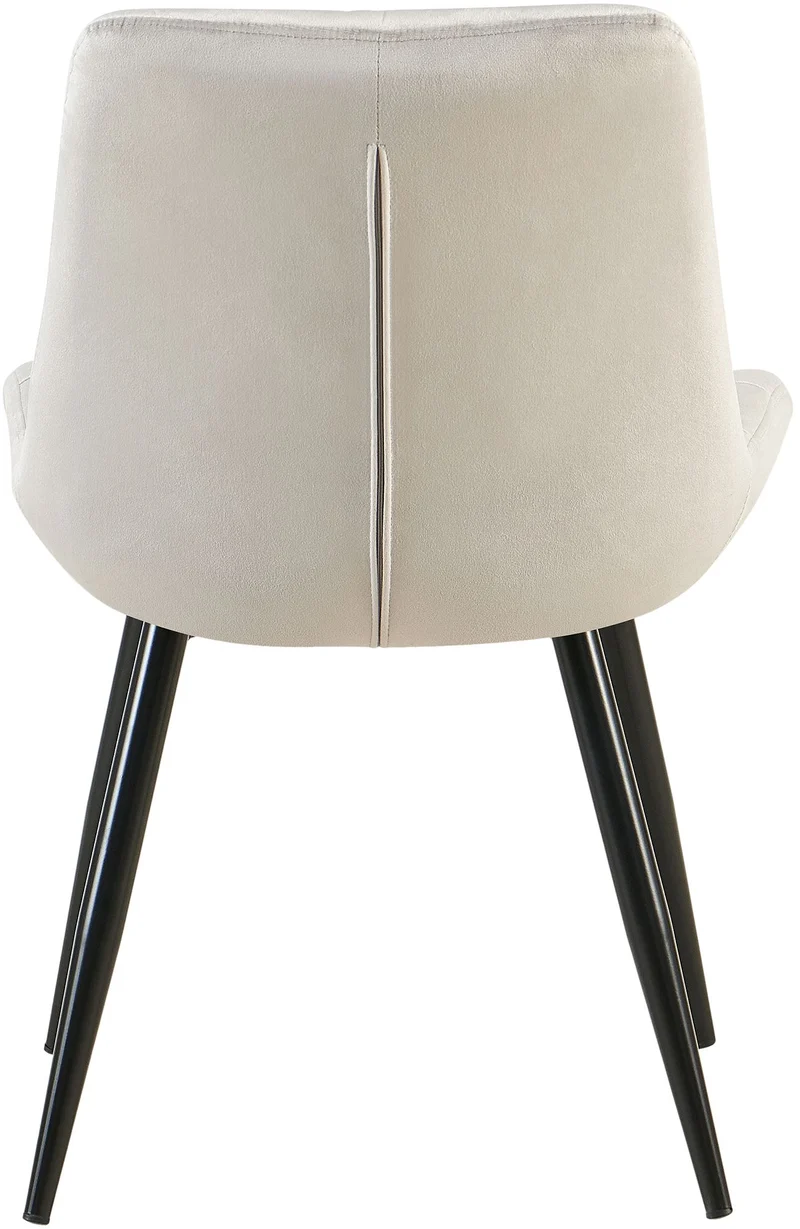 Chaises de salle à manger x2 en velours gris clair cadre en métal noir confort & élégance intemporelle 10_0007566