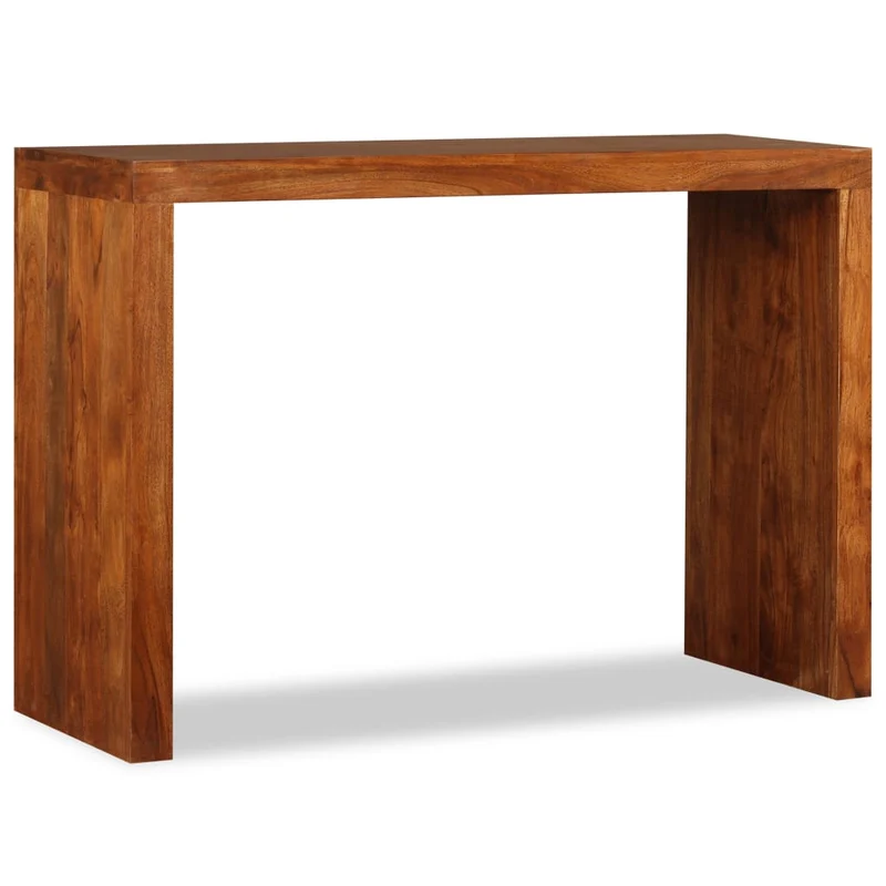Table console en bois massif avec finition couleur miel 110 x 40 x 76 cm DEC031747