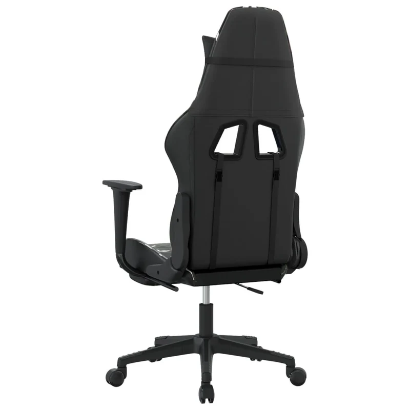 Fauteuil de bureau chaise gaming sur roulettes avec repose-pied design camouflage PVC DEC025759