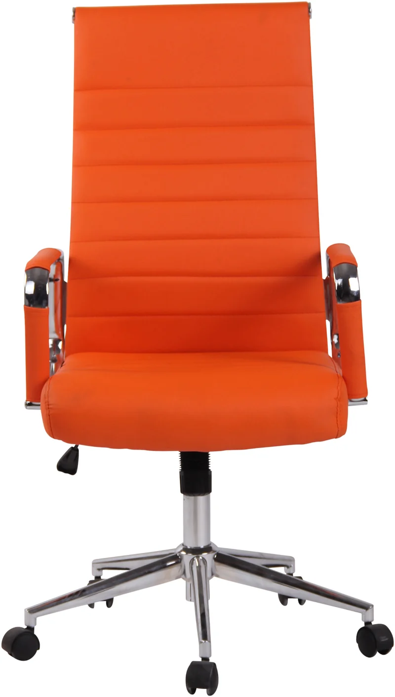 Fauteuil de bureau en synthétique blanc avec assise rembourrée pivotant 10_0000832