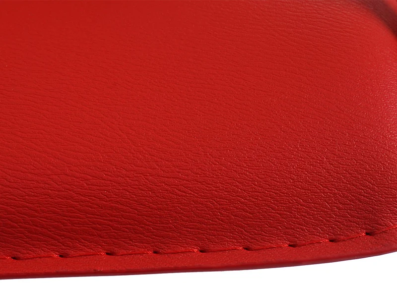 Ensemble de 6 chaises de salle à manger bureau visiteur en PVC rouge 04_0001975
