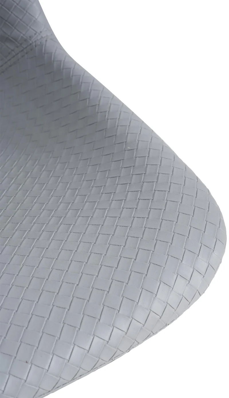 Lot de 2 tabourets de bar rotation à 360°en PVC gris pieds en trompette métal noir 10_0006599