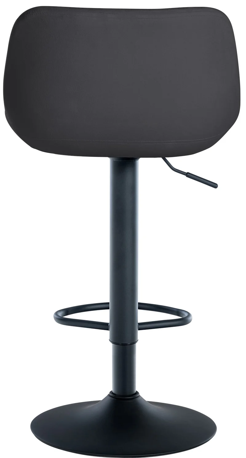 Tabouret de bar x1 rotation à 360°en velours noir pieds en trompette métal noir 10_0006277