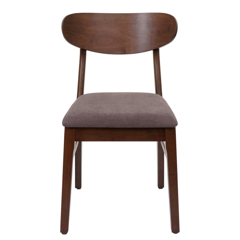 Lot de 2 chaises de salle à manger cuisine avec dossier en tissu couleur taupe cadre en bois 04_0007383