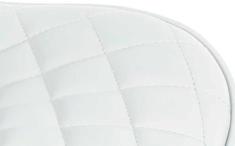 Lot de 2 tabourets de bar réglable et pivotant assise en synthétique blanc pieds métal noir TDB10603