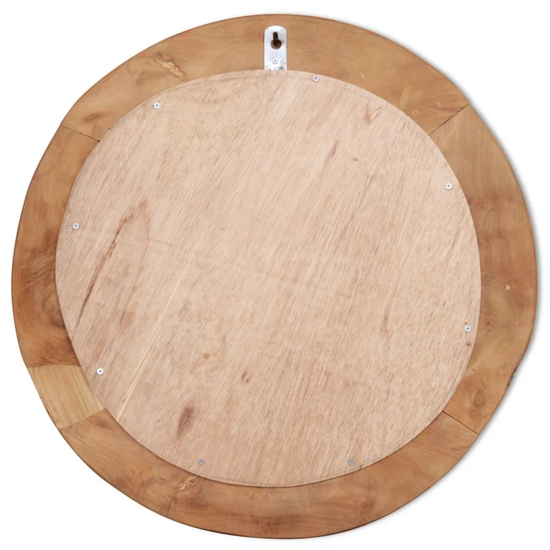 Miroir décoratif rond Teck 60 cm DEC022669