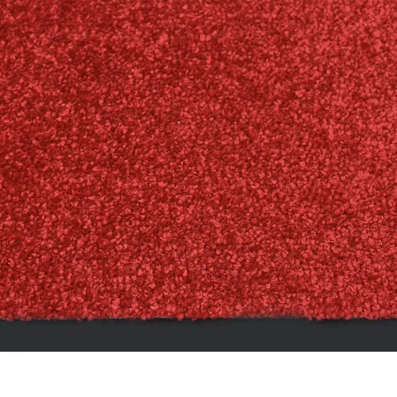 Paillasson de porte d'entrée 40 x 60 cm vinyle rouge dessous antidérapant DEC040658