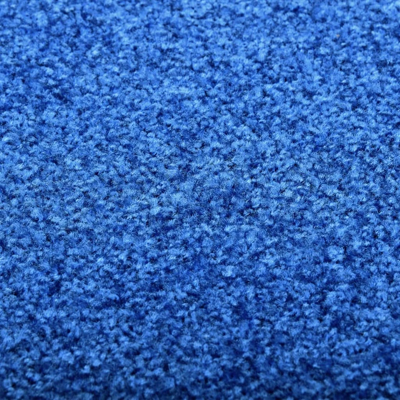 Paillasson lavable 90 x 120 cm polyamide bleu PVC antidérapant DEC040604