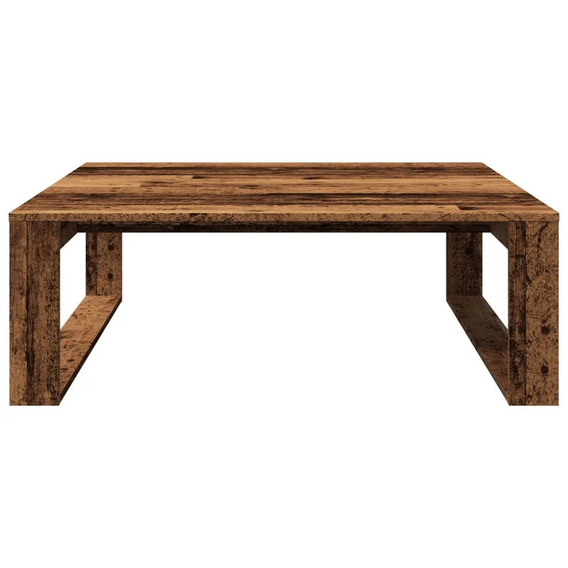 Table basse style rustique 100 x 100 x 35 cm bois d'ingénierie marron DEC040201