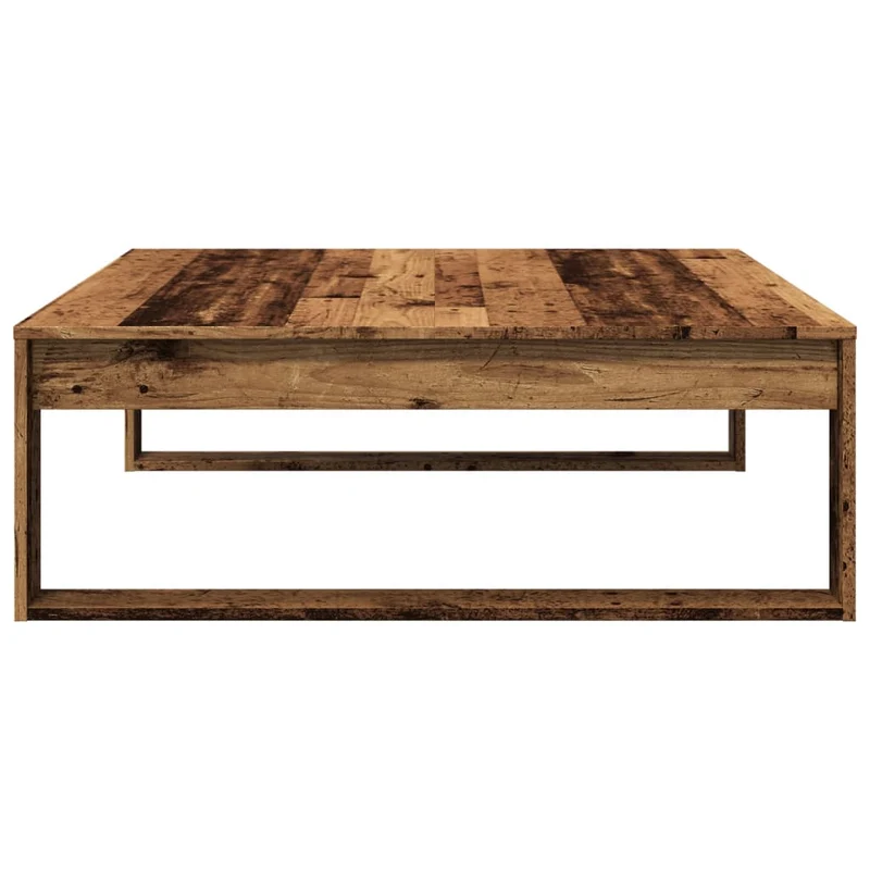 Table basse style rustique 100 x 100 x 35 cm bois d'ingénierie marron DEC040201