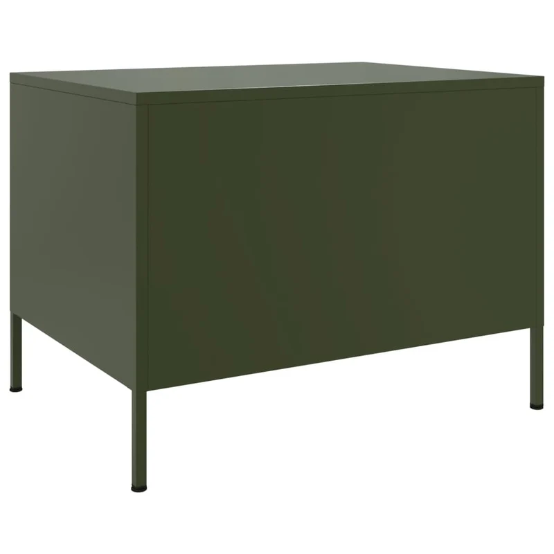 Table basse avec 2 compartiments 68 x 50 x 50,5 cm acier vert DEC040199