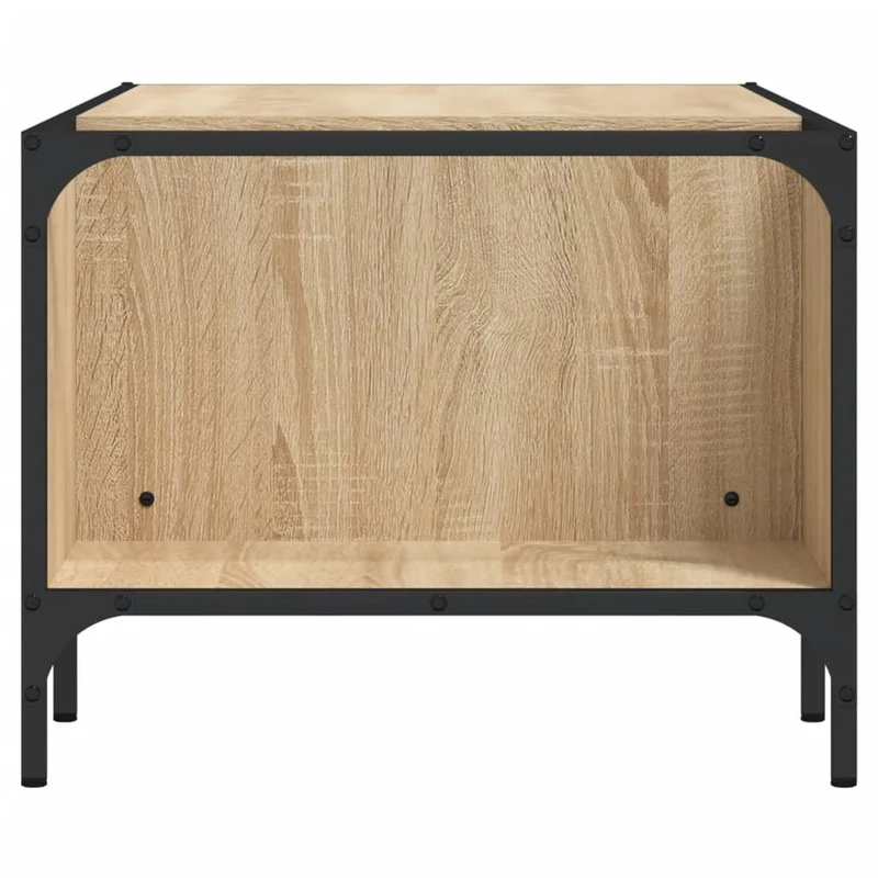 Table basse style industriel 100 x 51 x 40cm bois d'ingénierie et métal DEC040172