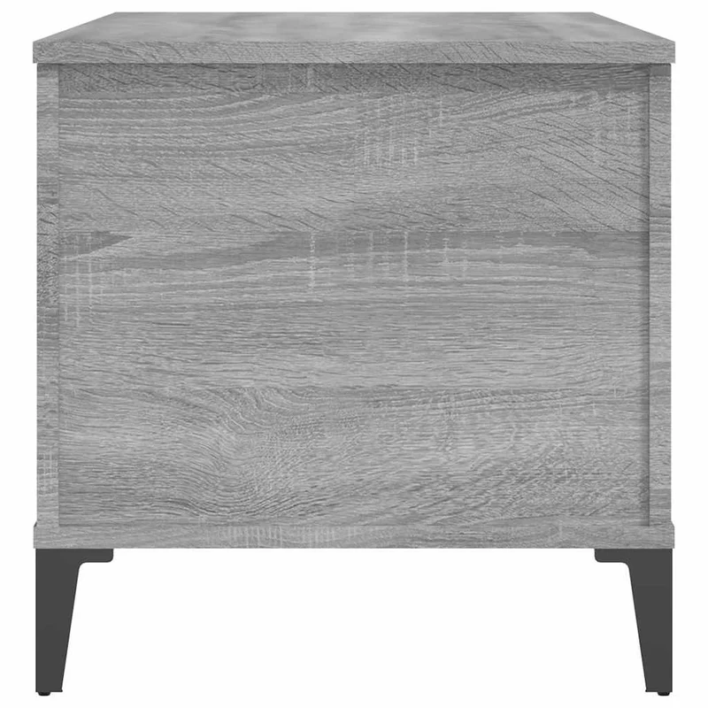 Table basse avec dessus relevable 90 x 44,5 x 45 cm bois d'ingénierie gris et métal DEC040117