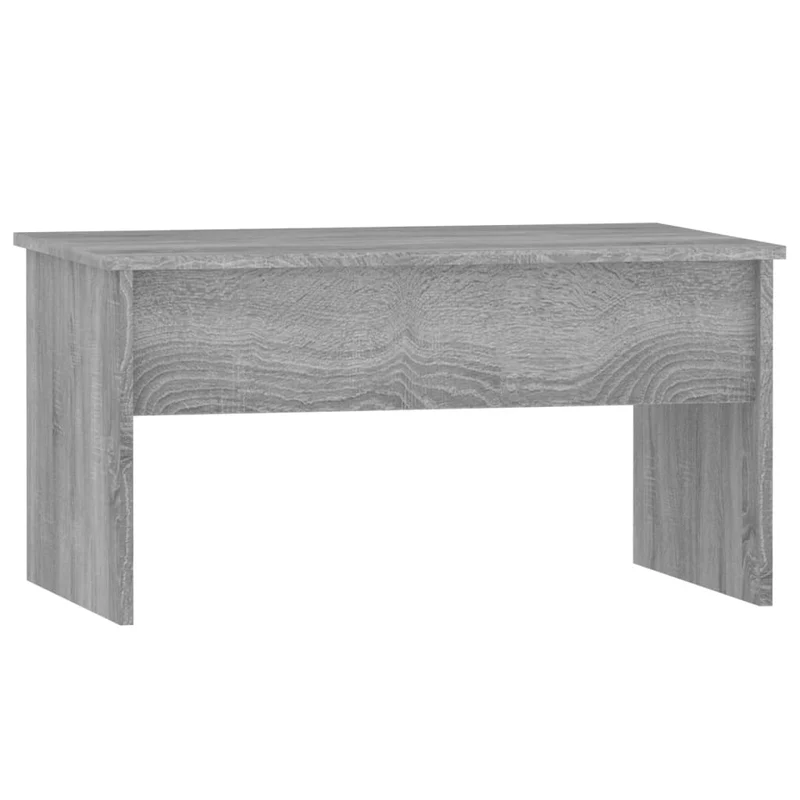 Table basse avec plateau relevable 80 x 50,5 x 41,5 cm bois d'ingénierie gris DEC040086