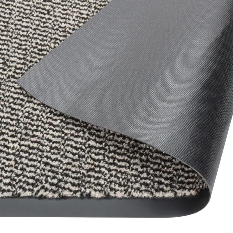 Paillasson touffeté 60 x 90 cm PP marron clair et caoutchouc DEC040676