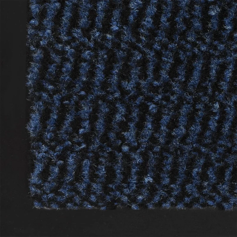 Paillasson touffeté 60 x 150 cm PP bleu et caoutchouc antidérapant DEC040665