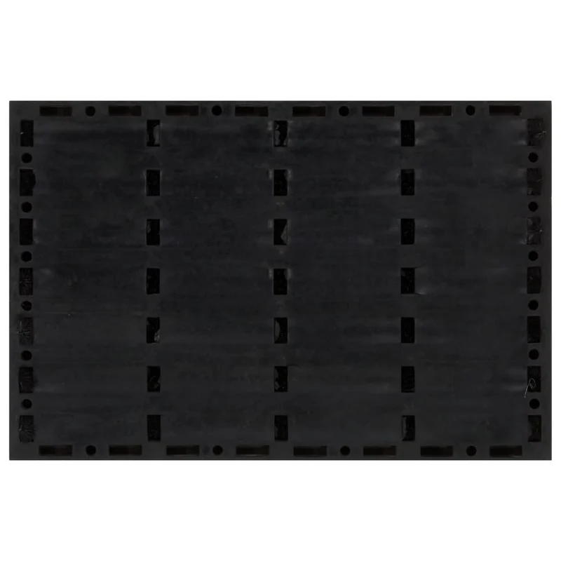 Paillasson rectangulaire 40 x 60 cm caoutchouc et fibre de coco noir DEC040648
