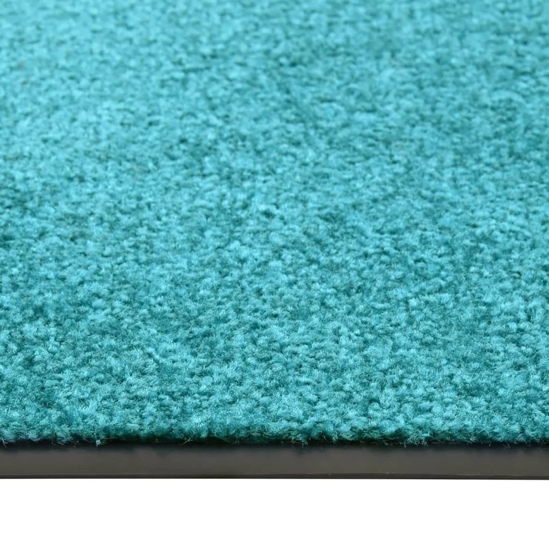 Paillasson lavable 60 x 90 cm polyamide turquoise et PVC antidérapant DEC040615