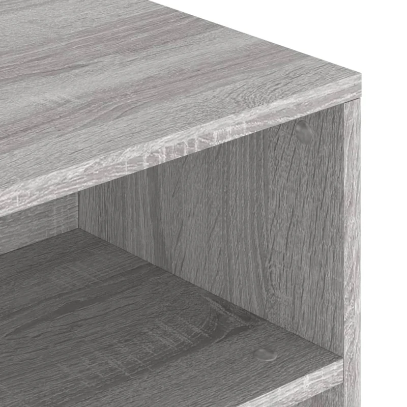 Table basse avec étagère 90 x 55 x 42,5 cm bois d'ingénierie gris DEC040158