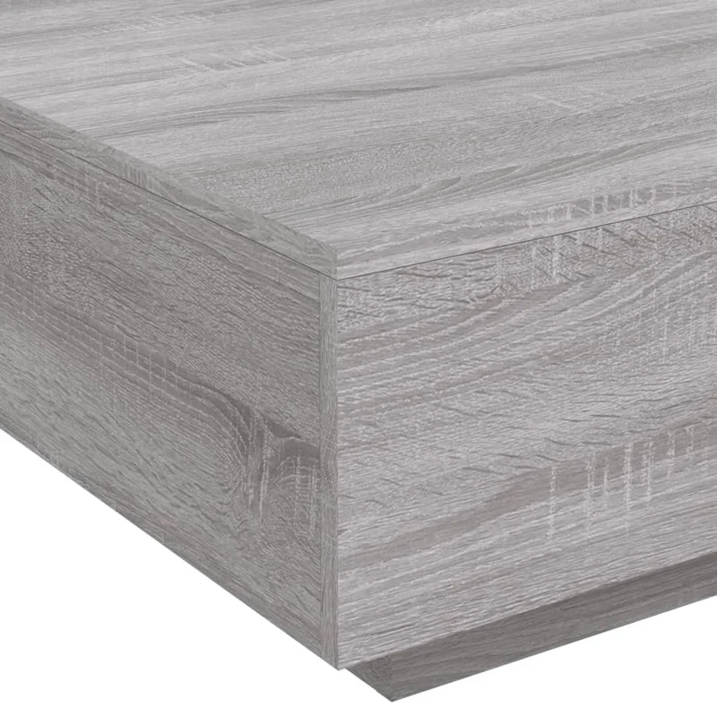 Table basse de salon 80 x 80 x 31 cm bois d'ingénierie gris DEC040095