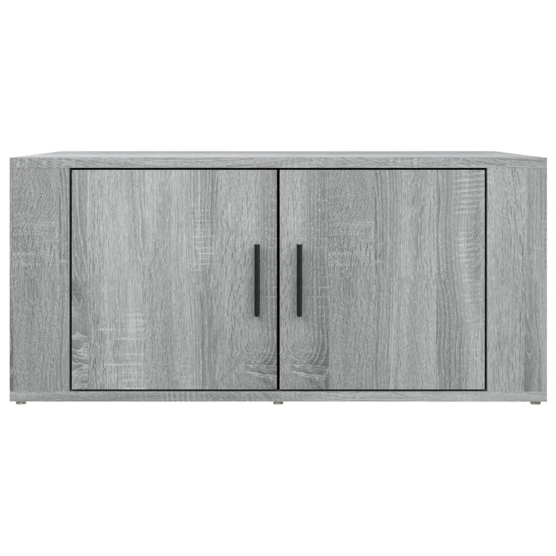 Table basse avec 2 compartiments 80 x 50 x 36 cm bois d'ingénierie gris DEC040088