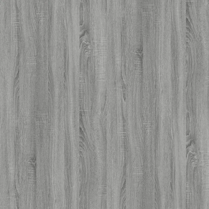 Table basse design industriel 80 x 50 x 35 cm bois d'ingénierie gris et acier DEC040087