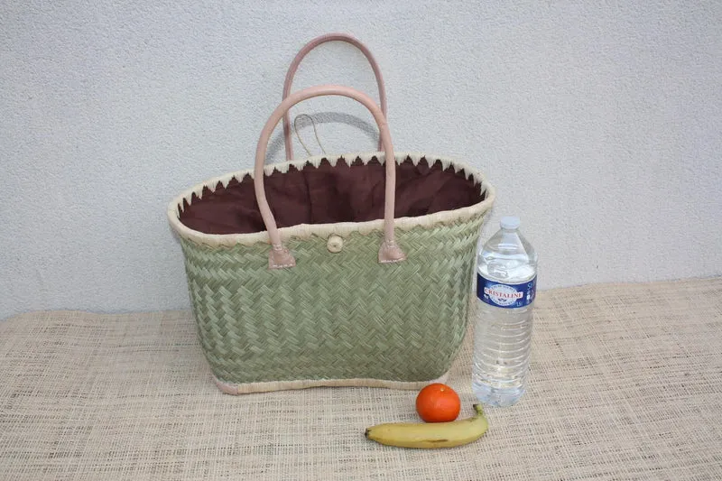 JOLI Panier sac cabas en Paille - 3 TAILLES - Anses Longues - idéal courses , marchés , travail , plage ... raphia palmier jonc