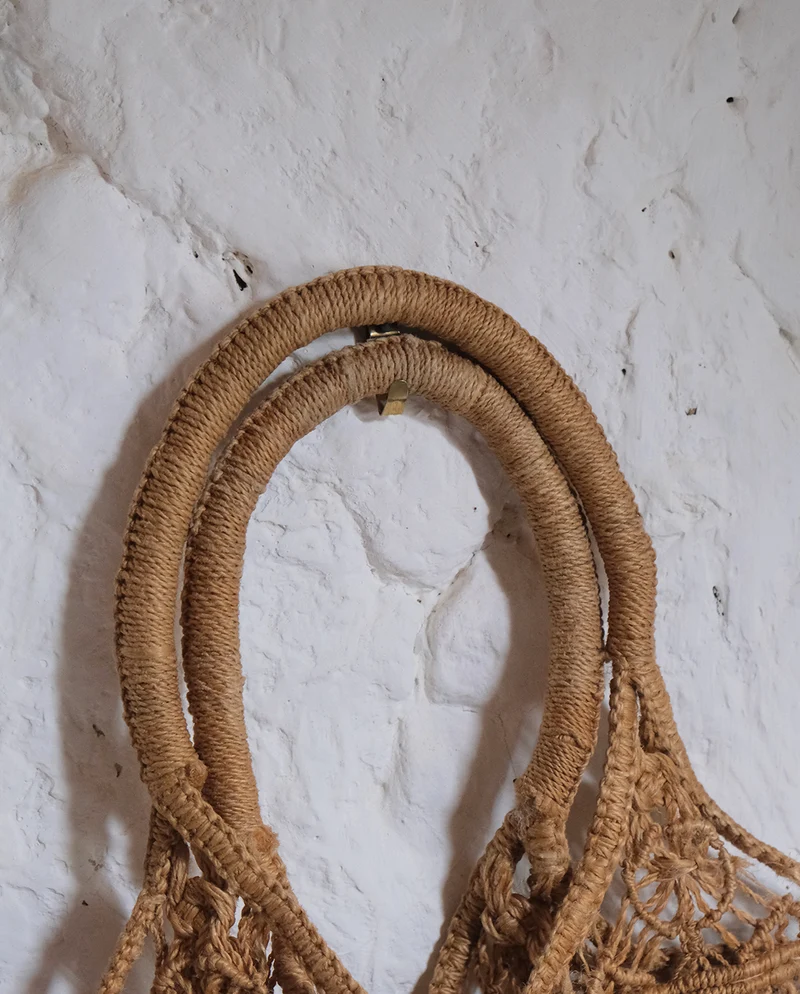 Cabas en corde de jute au crochet
