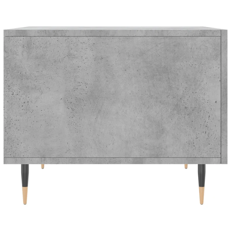 Table basse avec tiroir design moderne 50 x 50 x 40 cm bois d'ingénierie gris et fer DEC039295