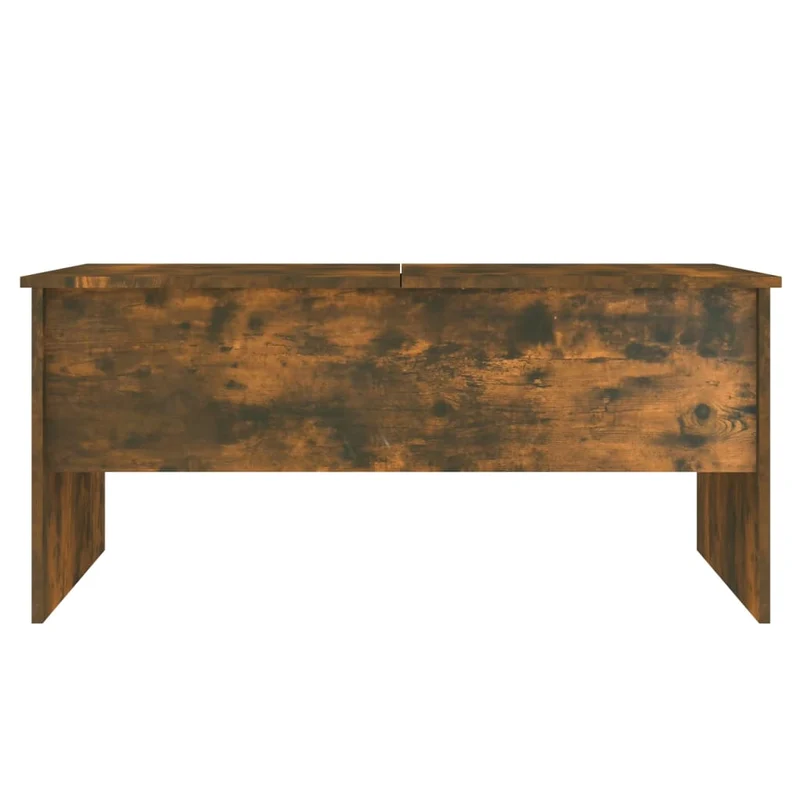 Table basse avec espace de rangement design rustique 102 x 50,5 x 46,5 cm bois d'ingénierie marron DEC038358