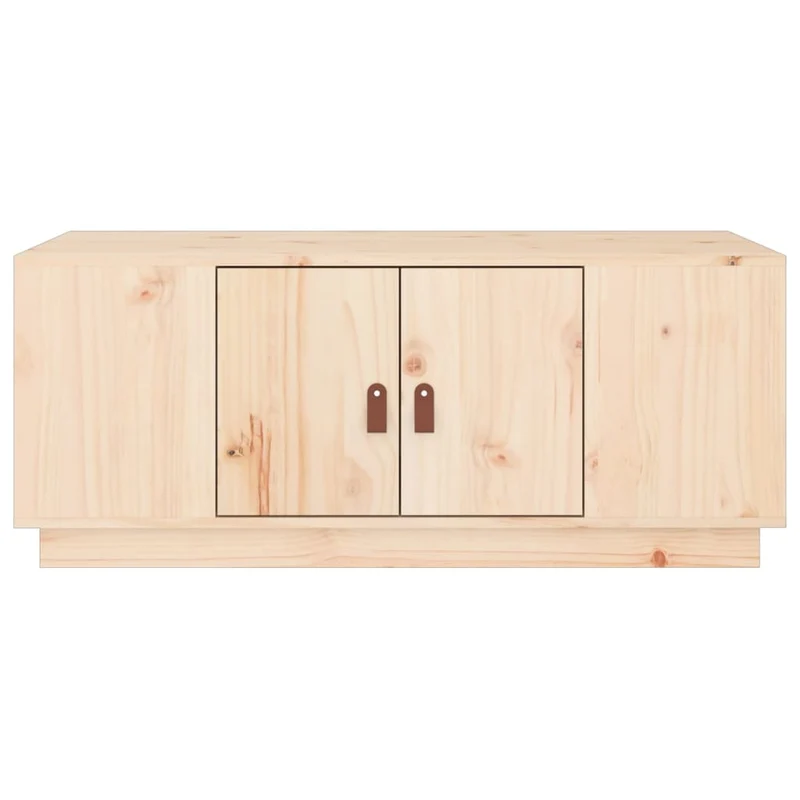 Table basse de salon design rustique 100 x 50 x 41 cm bois massif de pin non traité DEC036936