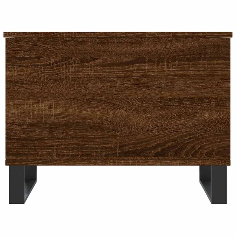 Table basse avec plateau relevable design rustique 60 x 44,5 x 45 cm bois d'ingénierie marron et métal DEC038709