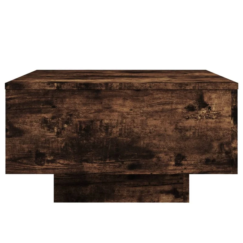 Table basse design moderne et contemporaine 55 x 55 x 31 cm bois d'ingénierie marron DEC038427