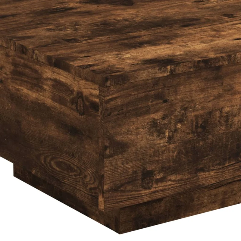 Table basse design moderne et contemporaine 55 x 55 x 31 cm bois d'ingénierie marron DEC038427