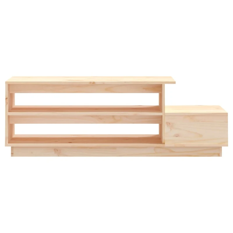 Table basse de salon design rustique 120 x 50 x 40,5 cm bois massif de pin non traité DEC037015