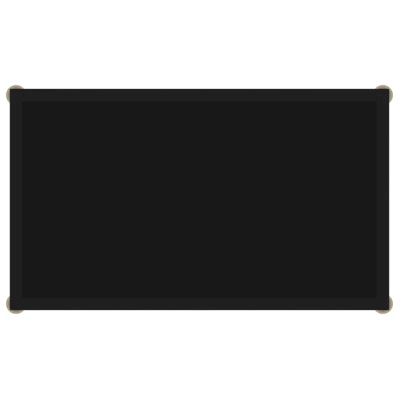 Table console meuble d'appoint 60 x 35 x 75 cm verre trempé noir et acier DEC032139