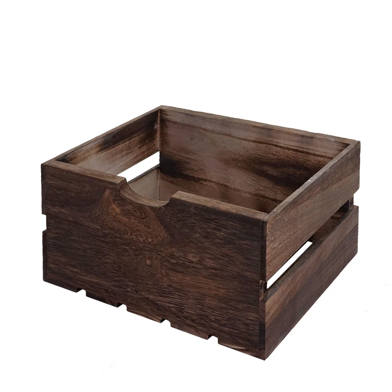 Petite commode caisse en bois 3 tiroirs 53x32x26cm en bois marron 04_0002488