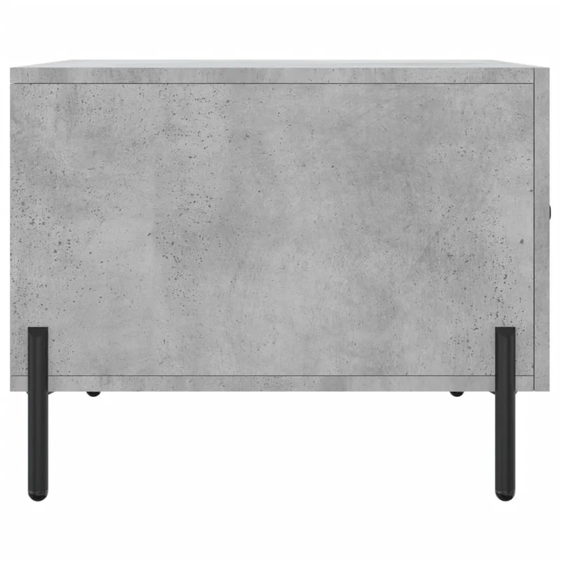 Table basse avec tiroir design moderne 50 x 50 x 40 cm bois d'ingénierie gris et fer DEC039293