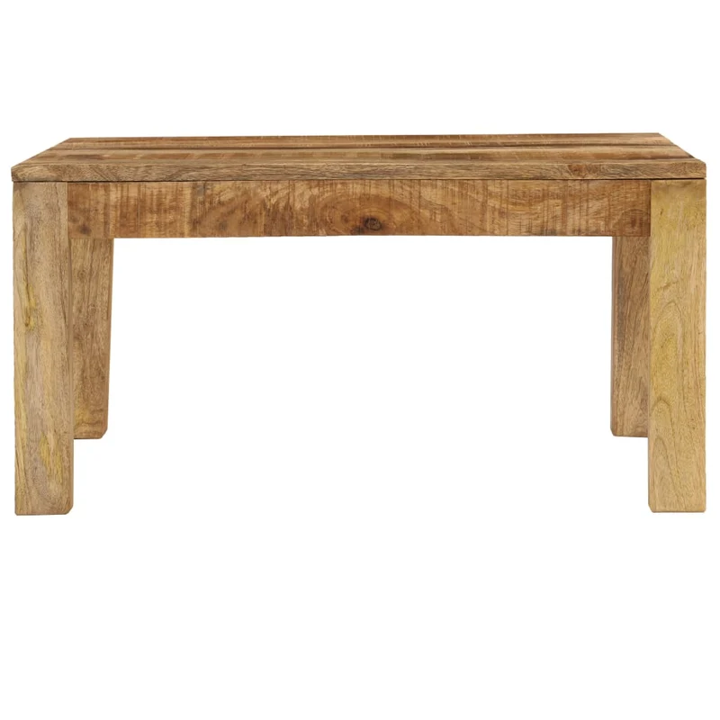 Table basse de salon design rustique 80 x 80 x 40 cm bois de manguier massif DEC037196