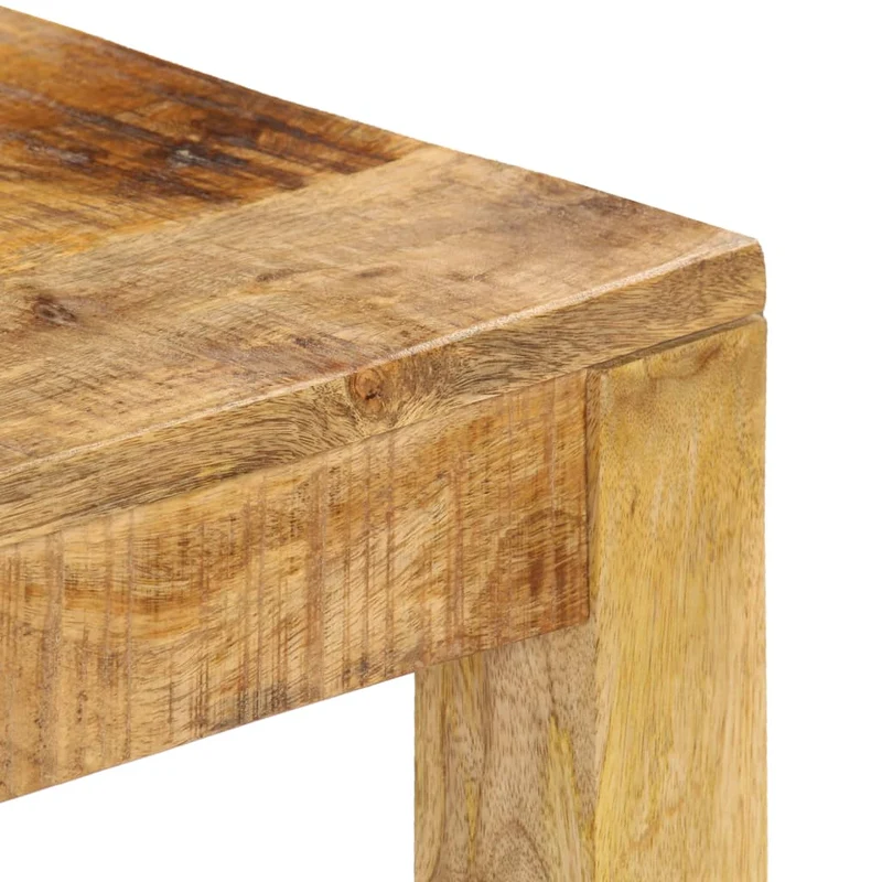 Table basse de salon design rustique 80 x 80 x 40 cm bois de manguier massif DEC037196